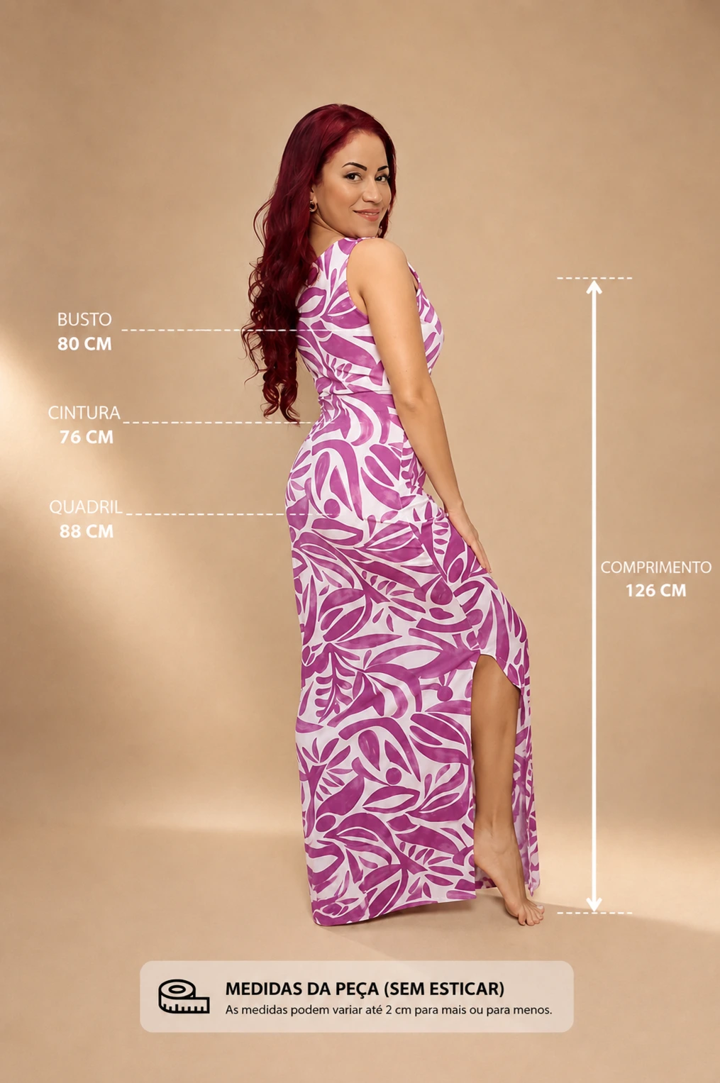 Vestido Flor-de-Seda Roxo