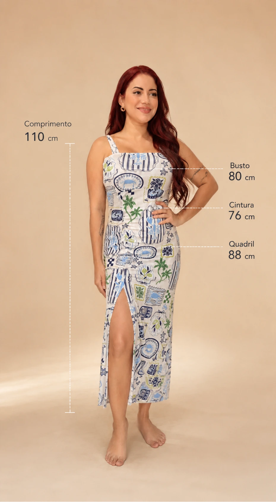 Vestido Brisa estampa Náutica