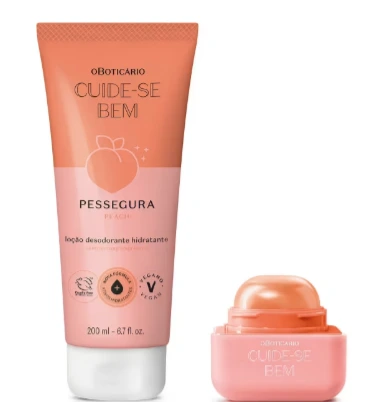 Combo Cuide-se Bem Pessegura: Loção Corporal O Boticário 200ml + Hidratante Labial Coral Quem Disse, Berenice? 6,2g Quem Disse, Berenice?